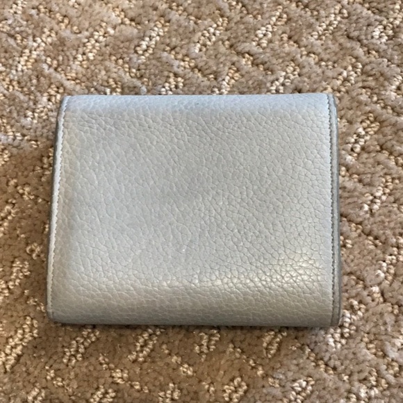 Vintage Celine Gray Leather Tri-Fold Wallet EUC - Picture 2 of 6